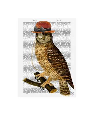 Fab Funky Owl with Steampunk Style Bowler Hat Canvas Art