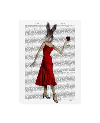 Fab Funky Rabbit in Dress Canvas Art
