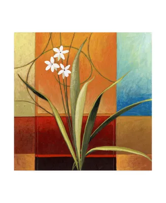 Pablo Esteban Narrow Palm on Patches Canvas Art - 19.5" x 26"