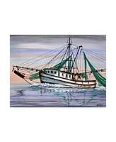 Patrick Sullivan Shrimper Out Canvas Art - 19.5" x 26"