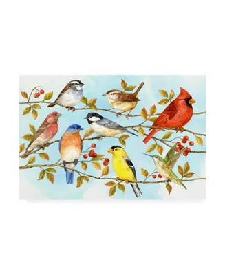 Jane Maday Birds and Berries V Canvas Art - 27" x 33.5"