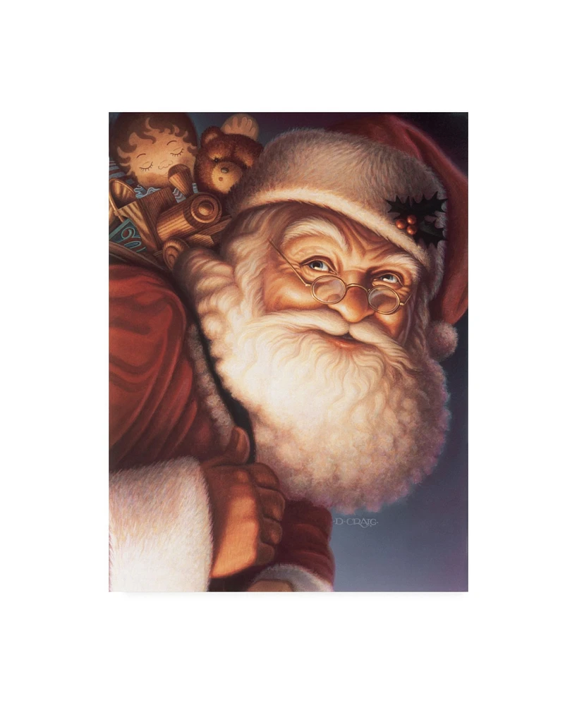 Dan Craig Santa Traditional Canvas Art - 36.5" x 48"