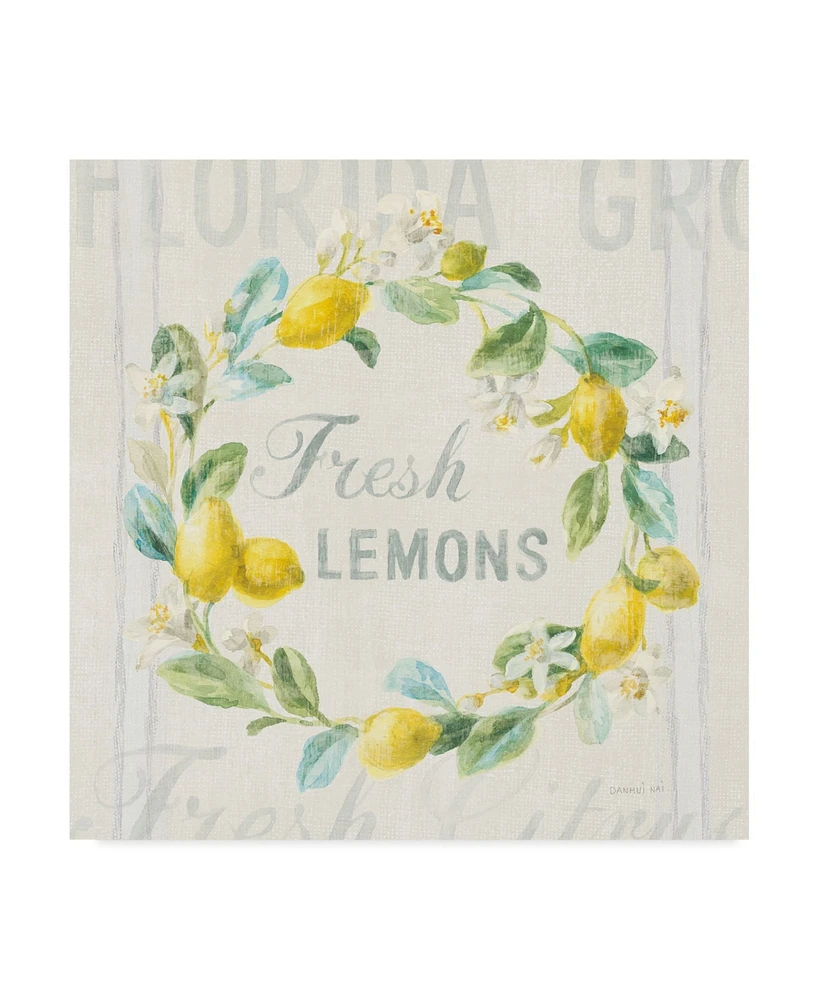 Danhui Nai Floursack Lemon V Canvas Art - 15" x 20"