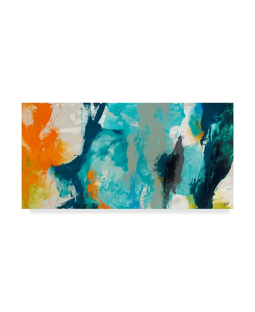 Sisa Jasper Tidal Abstract Ii Canvas Art - 37" x 49"