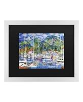 Masters Fine Art Lahaina Marina Matted Framed Art - 20" x 25"