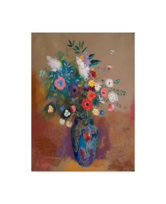 Odilon Redon Bouquet of Colorful Flowers Canvas Art