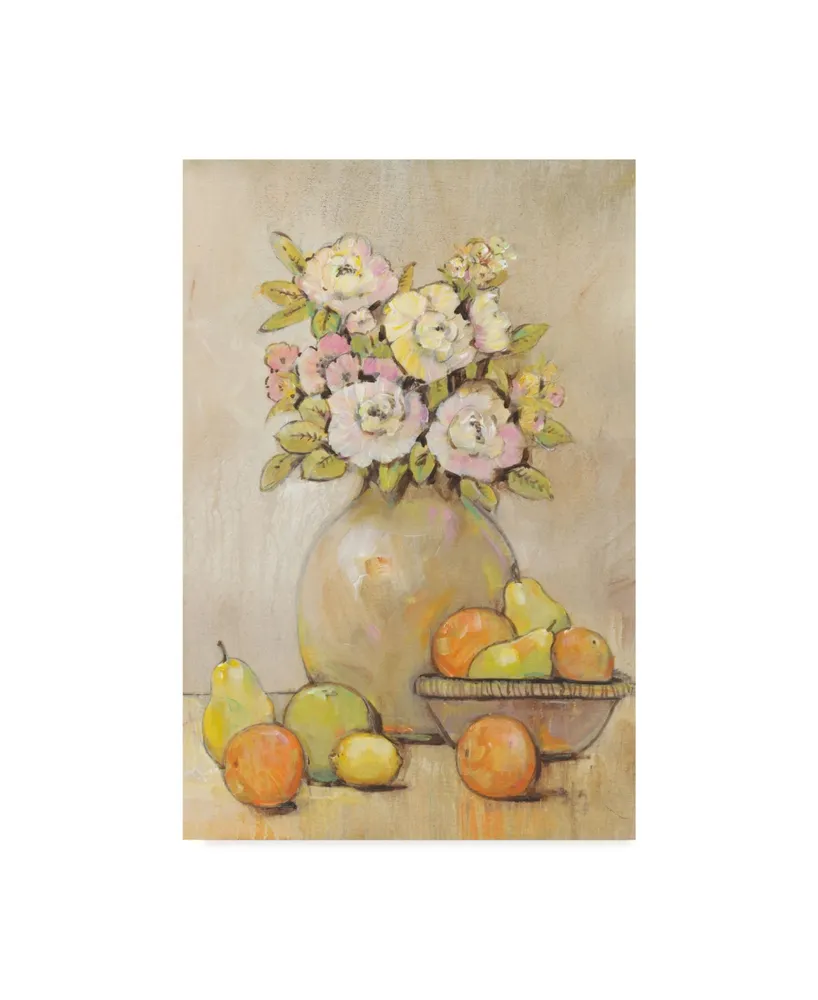 Tim Otoole Still Life Study Flowers and Fruit Ii Canvas Art