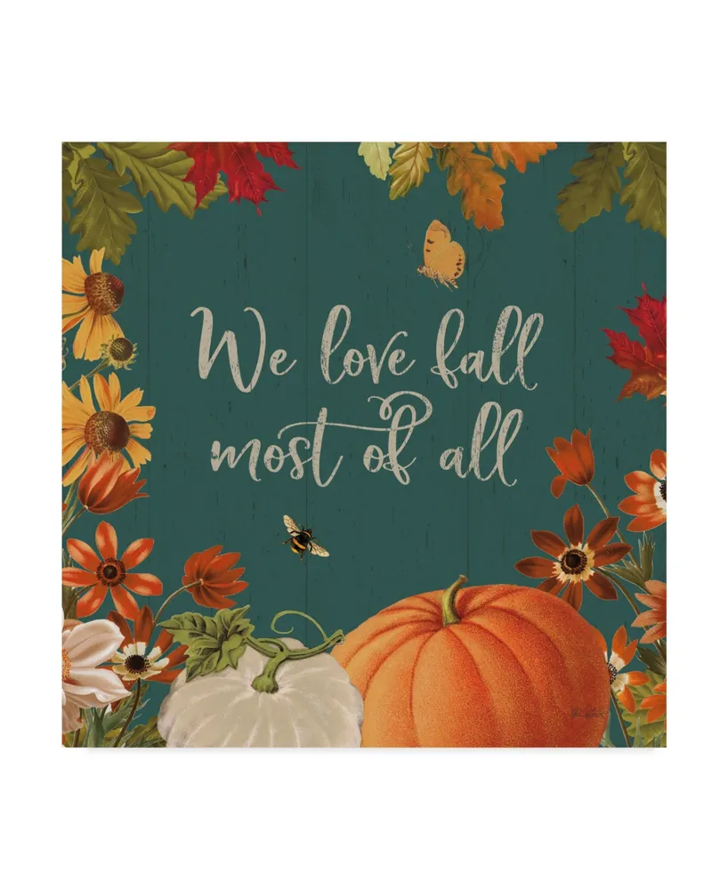 Katie Pertiet Fall Garden Ii Teal Canvas Art