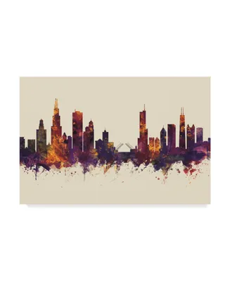 Michael Tompsett Chicago Illinois Skyline Dark Iii Canvas Art