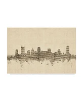 Michael Tompsett Nashville Tennessee Music Skyline Canvas Art - 20" x 25"