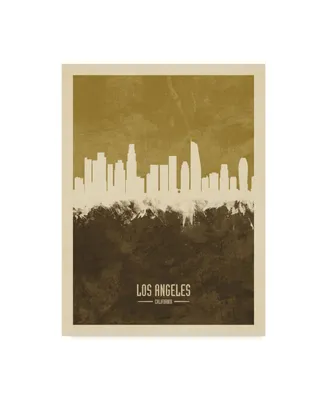 Michael Tompsett Los Angeles California Skyline Canvas Art