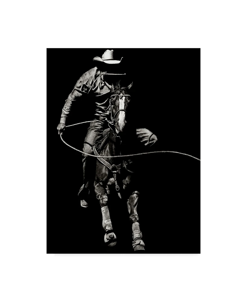 Julie T. Chapman Scratchboard Rodeo Viii Canvas Art - 37" x 49"