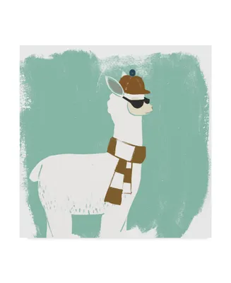 June Erica Vess Bundle Up Llama Iv Canvas Art
