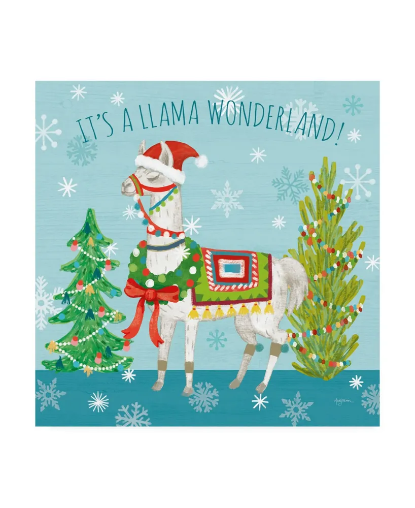 Mary Urban Lovely Llamas Christmas Xii Canvas Art