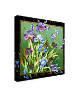 Tania Fedorova Mid-Century Floral Blue Canvas Art - 15.5" x 21"