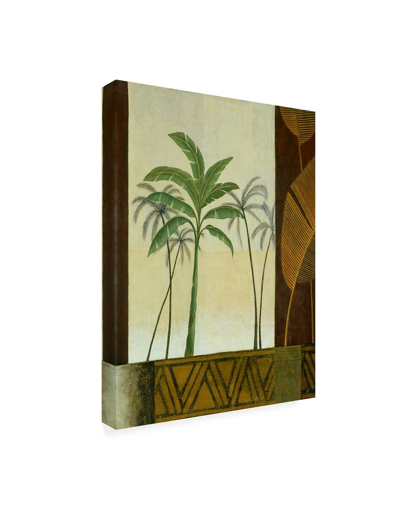 Pablo Esteban Palm Trees and Leaves Canvas Art