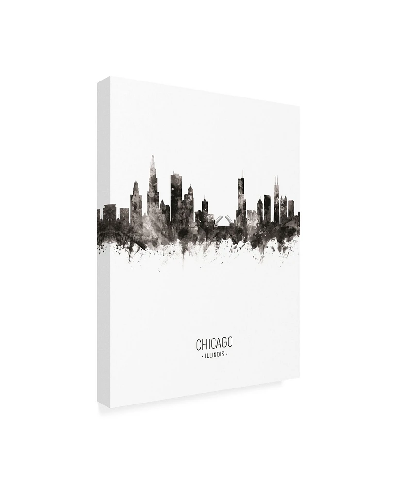 Michael Tompsett Chicago Illinois Skyline Portrait Ii Canvas Art - 36.5" x 48"