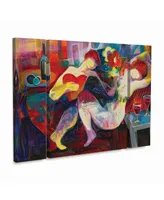 Jessica Acunda Noche de amor Multi Panel Art Set Large 3 Piece - 36.5" x 48"