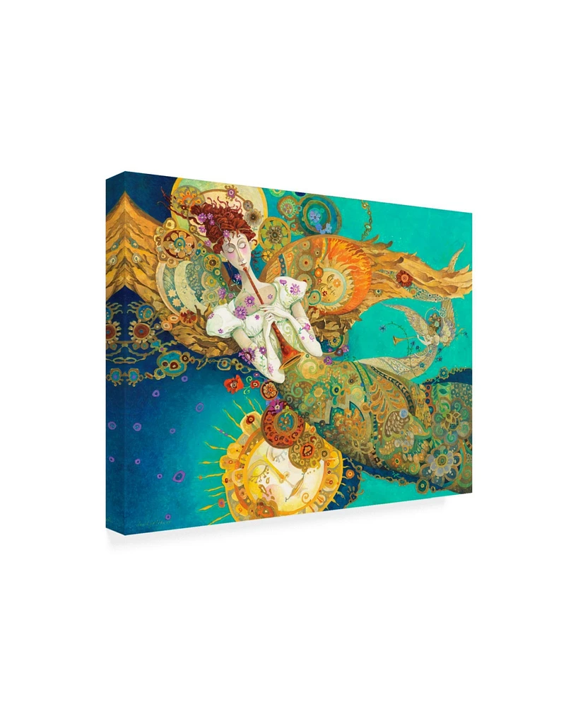 David Galchutt Rejoice Angel and Trumpet Canvas Art