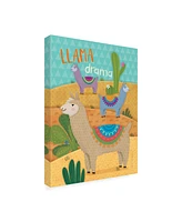 Holli Conger Llama Drama motif 2 Canvas Art - 19.5" x 26"