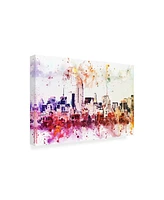 Philippe Hugonnard Nyc Watercolor Collection - Manhattan View Ii Canvas Art - 36.5" x 48"