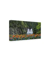 Chuck Burdic Water Music Flowers Canvas Art