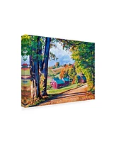 David Lloyd Glover Road to Jenne Farm Vermont Canvas Art - 20" x 25"