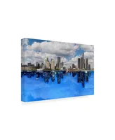 Monte Nagler Detroit Skyline Michigan Color Canvas Art