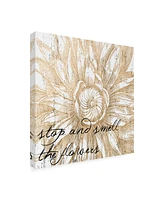 Jarman Fagalde Metallic Floral Quote I Canvas Art - 20" x 25"