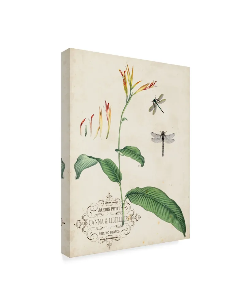 Vision Studio Canna and Dragonflies I Canvas Art