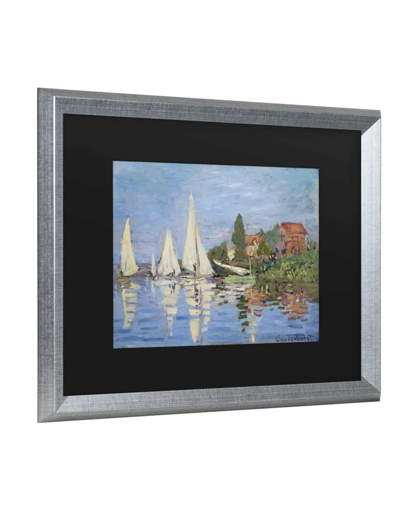 Claude Monet Regatta at Argenteuil Matted Framed Art