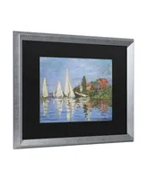 Claude Monet Regatta at Argenteuil Matted Framed Art