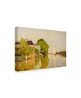 Claude O. Monet Houses on the Achterzaan Clouds Canvas Art - 37" x 49"