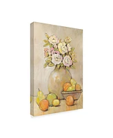 Tim Otoole Still Life Study Flowers and Fruit Ii Canvas Art - 37" x 49"