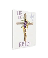 Kathleen Parr Mckenna Easter Blessing Saying Iii with Cross Canvas Art - 20" x 25"