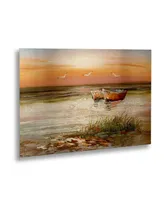 Masters Fine Art Florida Sunset Floating Brushed Aluminum Art - 22" x 25"