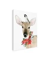 Grace Popp Deer Christmas Ii Canvas Art - 15" x 20"