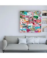 Philippe Hugonnard Viva Mexico 3 Guanajuato Colorful Cityscape Iv Canvas Art - 15.5" x 21"