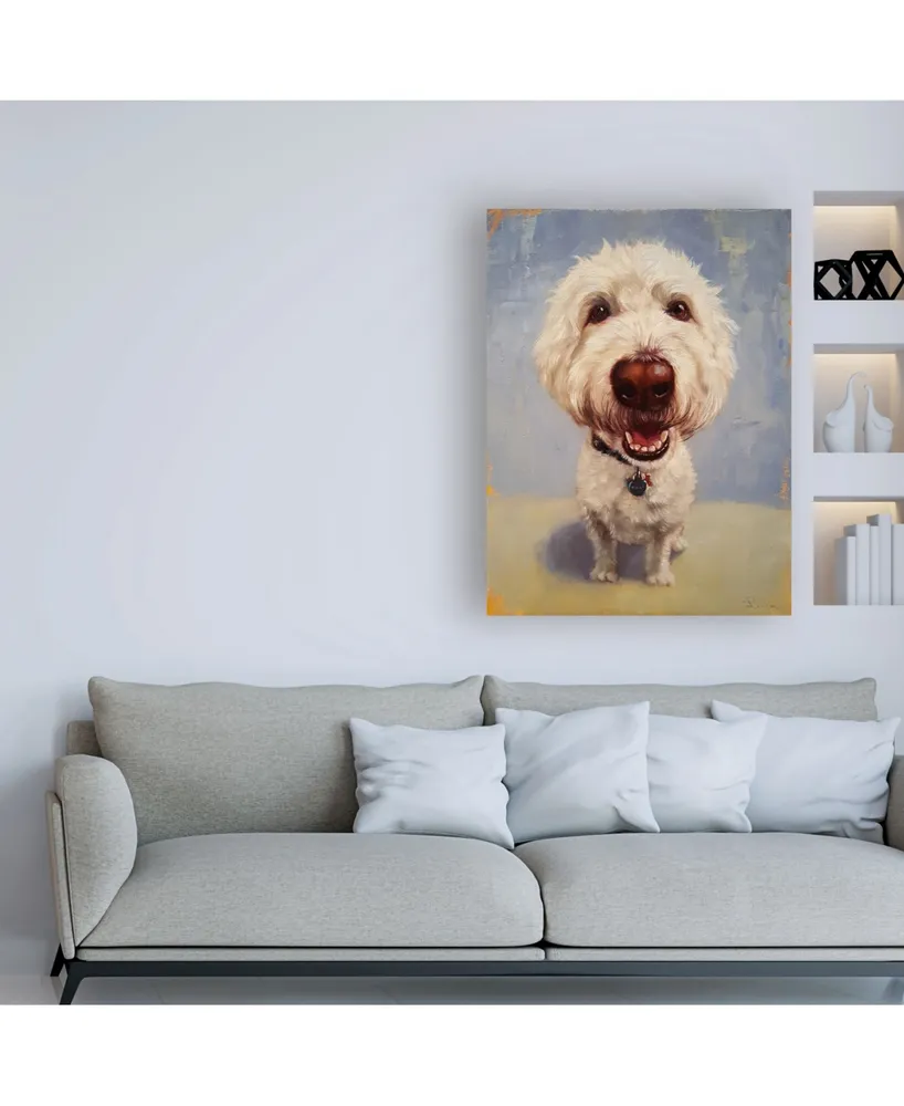 Lucia Hefferna Molly White Dog Canvas Art