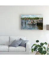 Michael Budden Manasquan Boats Canvas Art - 15" x 20"