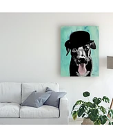 Fab Funky Black Labrador in Bowler Hat Canvas Art - 36.5" x 48"