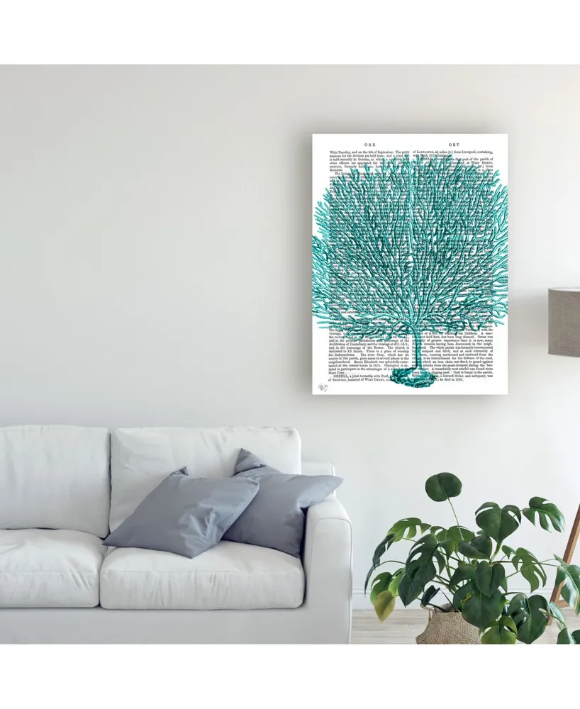 Fab Funky Blue Corals and Sea Urchins Iv Canvas Art