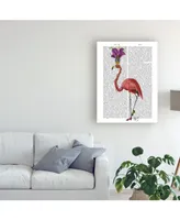 Fab Funky Mardi Gras Flamingo, Full Canvas Art - 19.5" x 26"