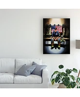 Paul Walsh Praying Firefighter Canvas Art