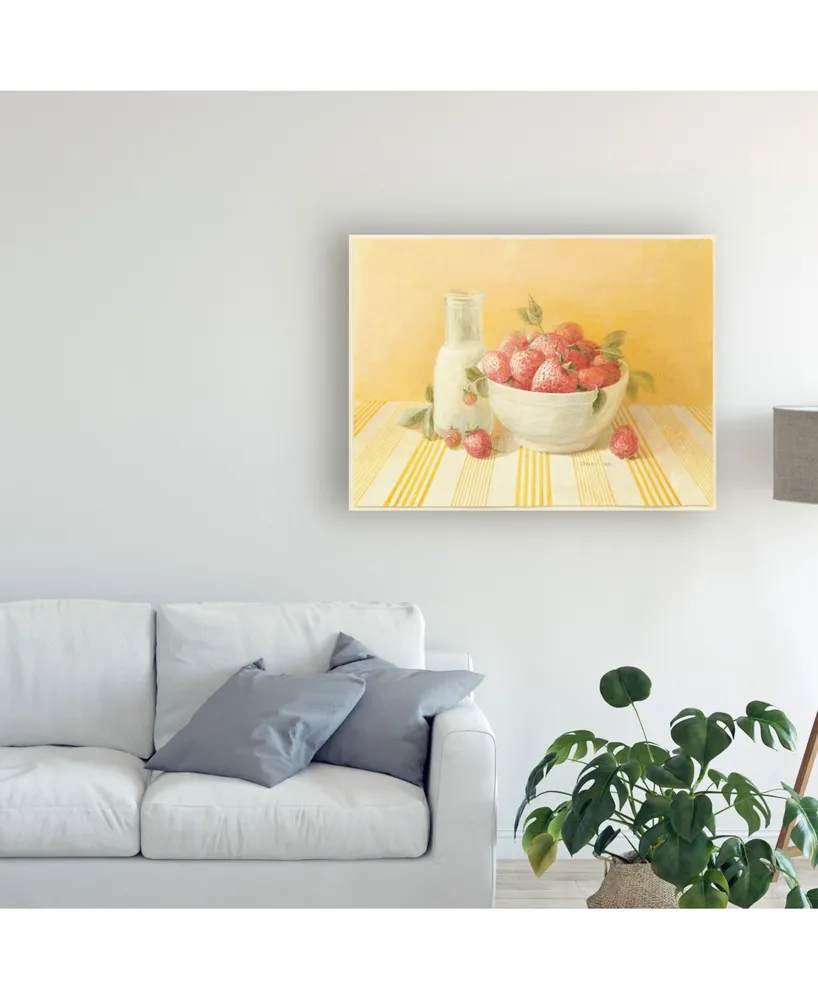 Danhui Nai Strawberries Painting Canvas Art - 19.5" x 26"
