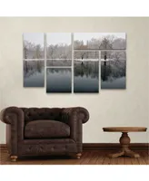 Kurt Shaffer Snowy Pond Multi Panel Art Set 6 Piece - 49" x 19"