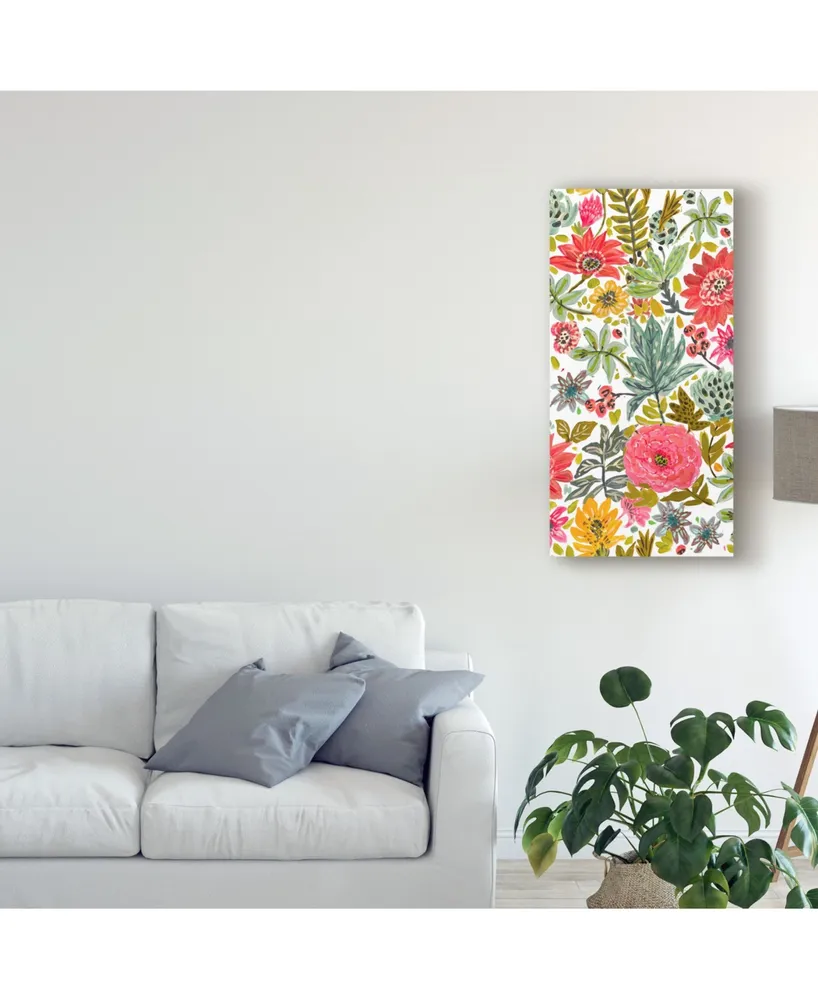 Karen Fields Multi Bloom Floral I Canvas Art - 15" x 20"