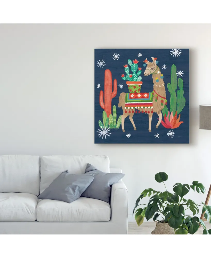 Mary Urban Lovely Llamas Iii Christmas Canvas Art