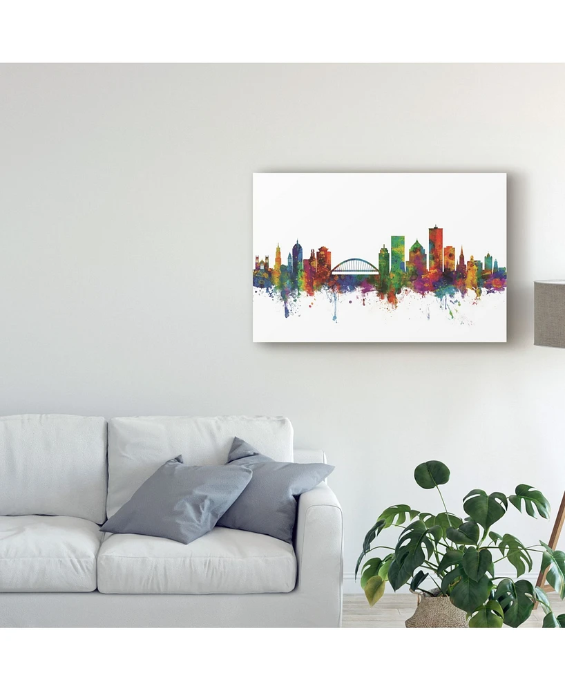 Michael Tompsett Rochester New York Skyline Ii Canvas Art - 20" x 25"