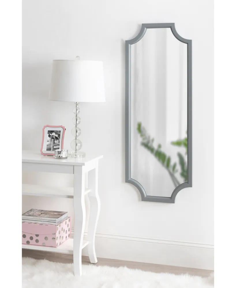 Kate and Laurel Hogan Framed Scallop Full Length Wall Mirror - 18" x 48"